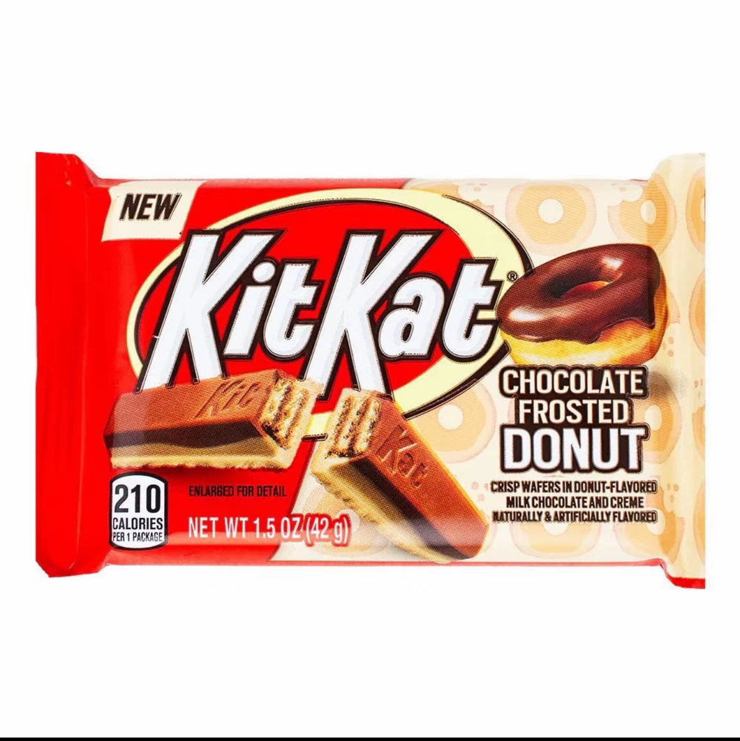 Kitkat chocolate frosted donut