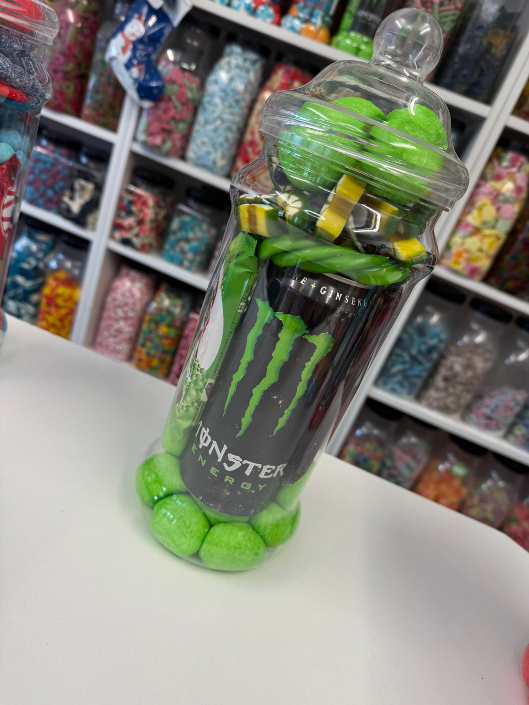 Monsters green jar