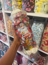 Load image into Gallery viewer, Christmas kinder santa jar filled with Christmas foiled chocolate

