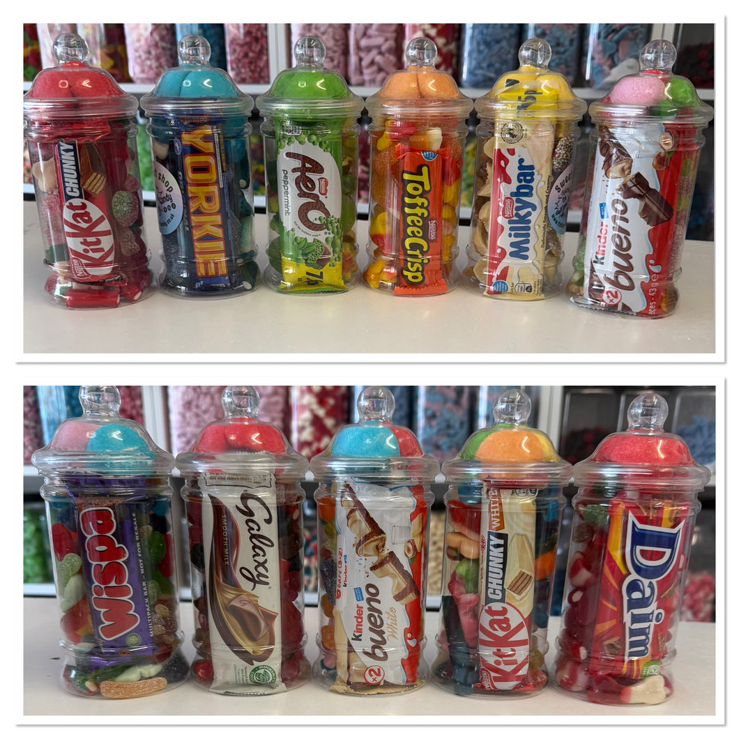 Medium sweet jar with chocolate (leave note to seller with chocolate and choice of sweets)