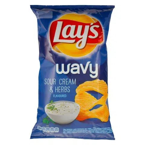 Lays sour cream & herbs wavy